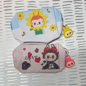 Cartoon Character Pouches with Keychains